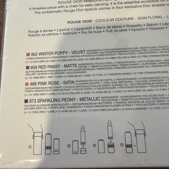 ROUGE DIOR NEW Sealed Limited Edition Minaudiere Lipstick Set Clutch Gold Red - Picture 5 of 14
